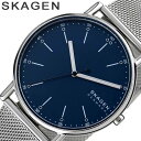 スカーゲン 腕時計（メンズ） スカーゲン 腕時計 SKAGEN 時計 シグネチャー SIGNATUR メンズ ネイビー 男性 仕事 ビジネス オフィス スーツ 誕生日 記念日 贈り物 就活 就職活動 就職祝い 入学祝い 卒業祝い シンプル 薄型 軽い SKW6904 人気 おすすめ おしゃれ ブランド 定番 プレゼント ギフト