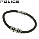 ポリス アクセサリー POLICE ブレスレット トラッカー TRUCKER メンズ シルバー ブラック 男性 誕生日 記念日 お祝い 贈り物 彼氏 夫 旦那 パパ 父 息子 ファッション かっこいい 25488BLB-S 定番 おすすめ ブランド プレゼント ギフト