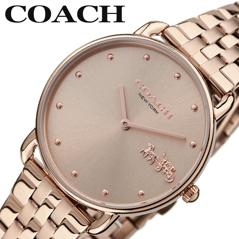 コーチ 腕時計 COACH 時計 エリオット ELLIOT レディース ローズゴールド 女性 女子 大人 仕事 ビジネス スーツ オフィス祝い 就職祝い 記念日 お祝い 贈り物 彼女 妻 嫁 ママ 母 娘 14504303 おすすめ ブランド プレゼント ホワイトデー ギフト