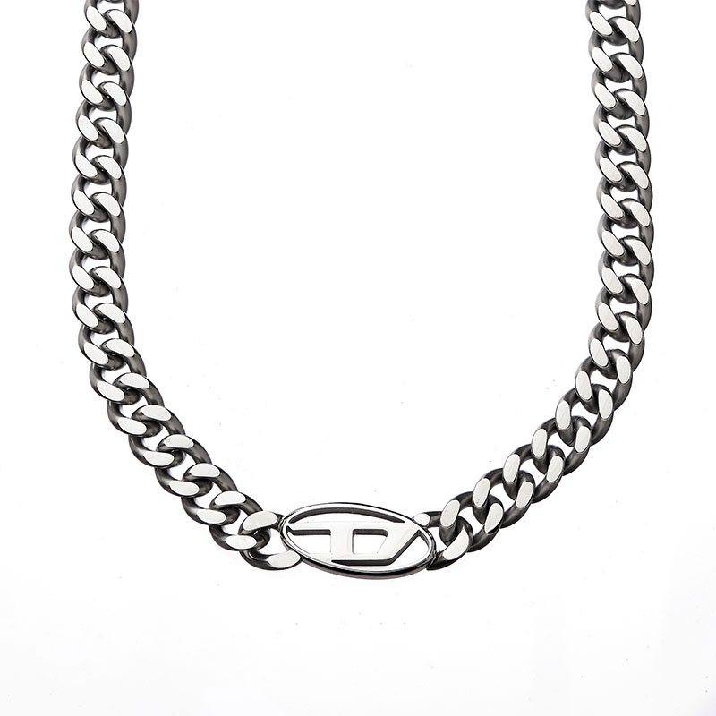 DIESEL ディーゼル メンズ ネックレス ホワイトデー プレゼント アクセサリー チェーンネックレス メンズネックレス メンズアクセサリー ブランド シンプル おしゃれ シルバー チェーン 男性 男子 かっこいい 高校生 大学生 大人 彼氏 夫 様 主人 父 お父さん 息子 父の日 2