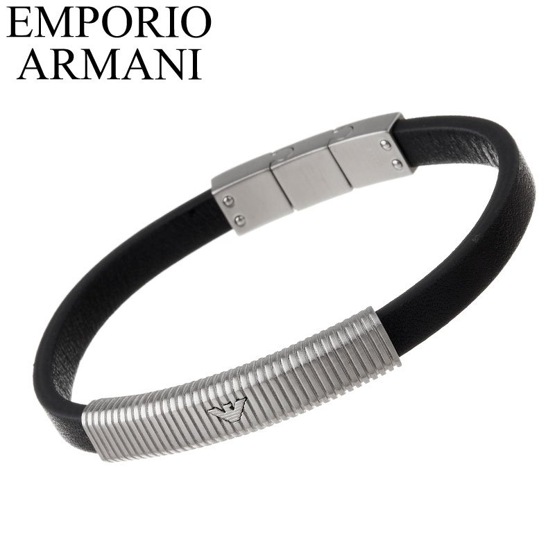 エンポリオ アルマーニ EMPORIO ARMANI アクセサリー メンズ ブレスレット 男性 レザー レザーブレスレット レザーバングル バングル 誕生日 記念日 お祝い 贈り物 彼氏 夫 旦那 様 パパ 父 息子 高級感 EGS2656040 定番 人気 おすすめ おしゃれ ブランド プレゼント ギフト