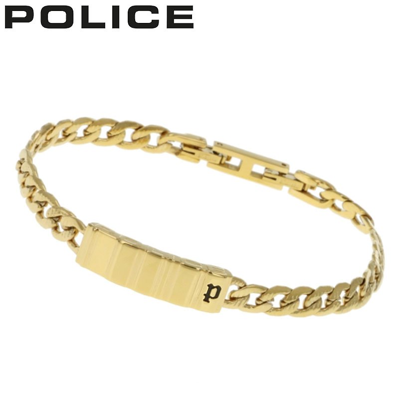 乐天商城 - ポリス アクセサリー POLICE ブレスレット 新社会人 入学 卒業 プレゼント ブロック BROCK メンズ ゴールド 男性 誕生日 記念日 お祝い 贈り物 彼氏 夫 旦那 パパ 父 息子 ファッション かっこいい GB0034202 定番 おすすめ おしゃれ ブランド ギフト