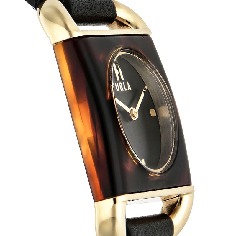 ブランドアクセと腕時計のカプセルのフルラ 腕時計 FURLA 時計 アルコハバナ ARCO HAVANA レディース WW00017009L2 女性 ブラック 仕事 ビジネス 誕生日 お祝い 贈り物 定番 彼女 妻 嫁 ママ 母 娘 シンプル 薄型 軽い 革 本革 レザー 革ベルト ブランド プレゼント 母の日｜アングル3