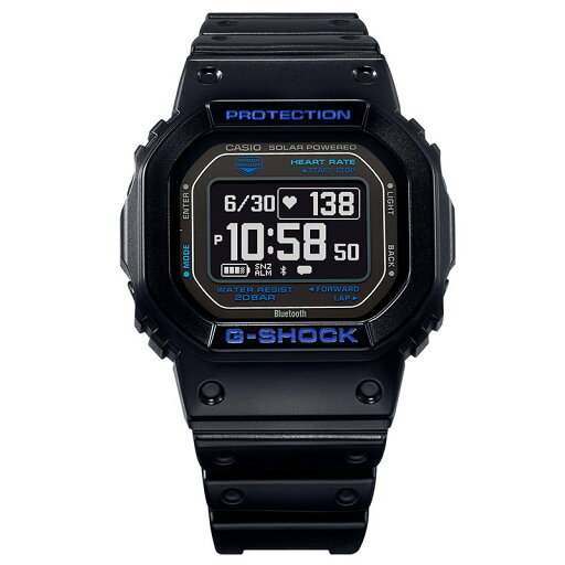 カシオ 腕時計 CASIO 時計 ジーショック G-SHOCK 男性 メンズ CASIO-DW-H5600-1A2JR ソーラー タフソーラー 防水 ランニング 距離 デジタル Bluetooth 心拍計 アラーム ストップウォッチ タイマー LED ライト バックライト ウォッチ