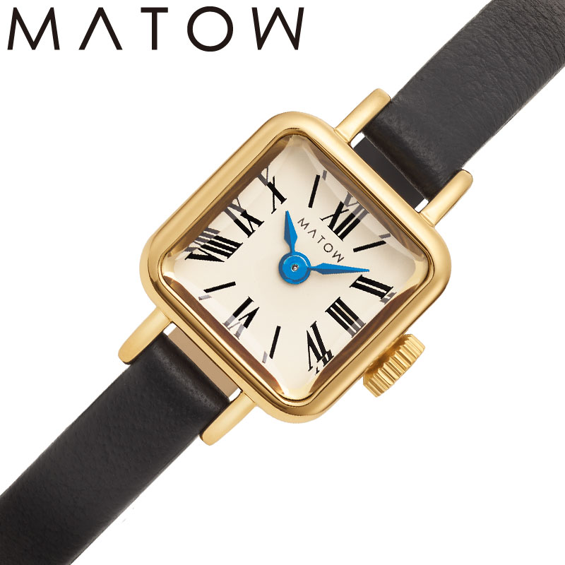 マトウ 腕時計 MATOW 時計 レザー レザーベルト レザーバンド 革 革ベルト 革バンド スクエア ゴールド ブラック 黒 レディース MW006003 女...