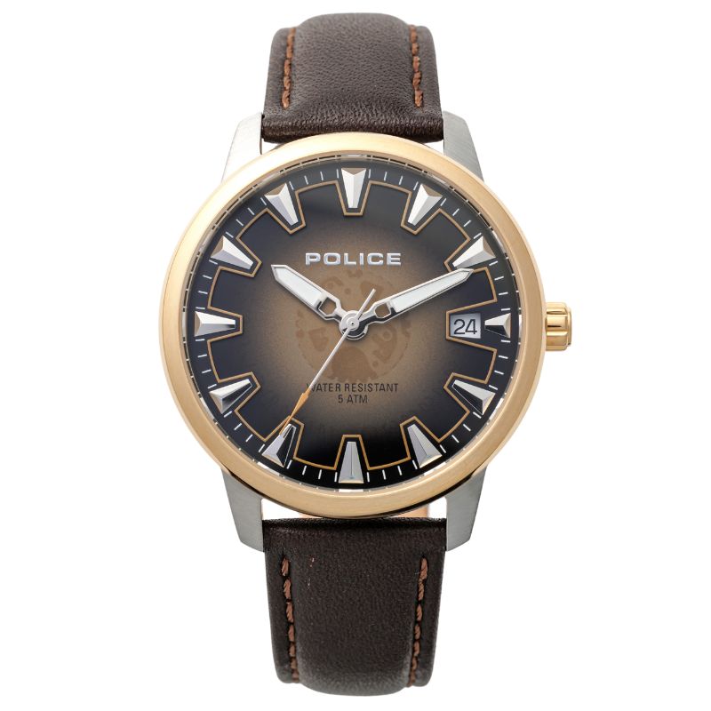 【36%OFF 18007円引】【ギフト仕様のネックレスセットでギフトにピッタリ】ポリス 腕時計 POLICE 時計 リアクター Reactor メンズ REACTOR-GD 男性 ゴールド ブラウン 彼氏 大学生 高校生 おすすめ おしゃれ ブランド プレゼント ギフト
