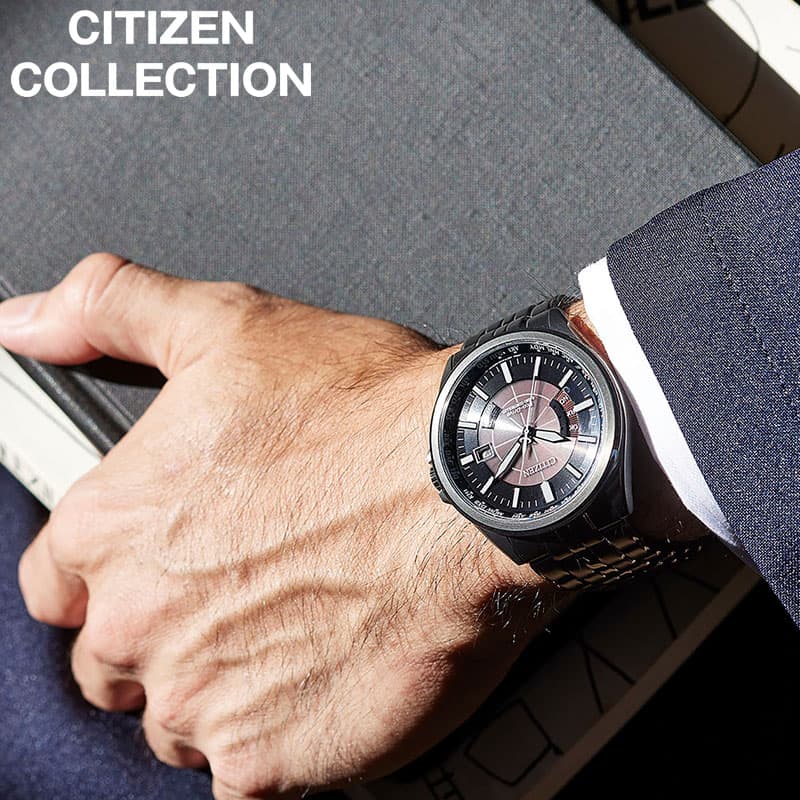 乐天商城 - シチズン 腕時計 CITIZEN 時計 シチズンコレクション ダイレクトフライト COLLECTION メンズ CB0294-54E 男性 ブラック ブラックグレー 電波 ソーラー 電波時計 人気 おすすめ おしゃれ ブランド プレゼント 新社会人 入学 卒業 ギフト