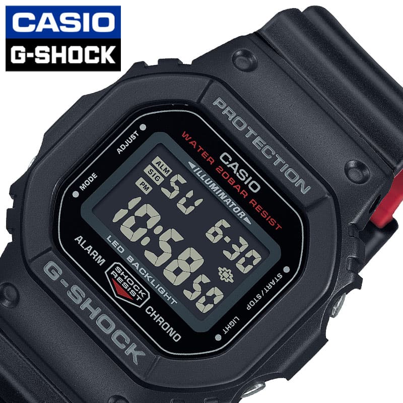 Gショック 腕時計 CASIO 時計 5600 シリーズ G-SHOCK メンズ CASIO-DW-5600UHR-1JF 男性 ブラック おすすめ おしゃれ ブランド プレゼント ギフトのサムネイル