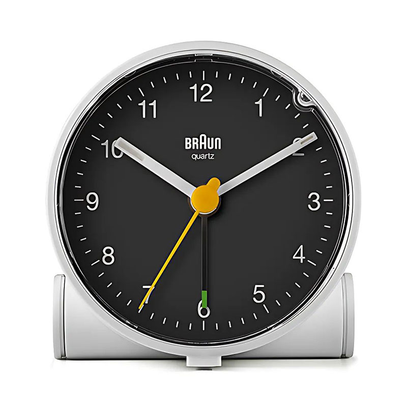 ブラウン 置時計 BRAUN ブラウン置時計 BC01WB 目覚まし時計 アナログ アラームクロック ANALOG ARALM CLOCK ユニセックス ホワイト×ブラック クオーツ(静音設計) 人気 おすすめ おしゃれ ブランド プレゼント ギフト
