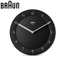 ブラウン 掛時計 BRAUN ブラウン掛時計 BC06B クロック アナログ掛け時計 WALL CLOCK ユニセックス ブラック クオーツ(ステップ運針) 人...