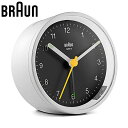 ブラウン 置時計 BRAUN ブラウン置時計 BC12WB 目覚まし時計 アナログ アラームクロック ANALOG ARALM CLOCK ユニセックス ホワイ...