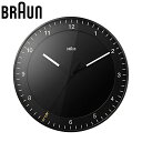 ブラウン 掛時計 BRAUN ブラウン掛時計 BC17B クロック アナログ掛け時計 WALL CLOCK ユニセックス ブラック クオーツ(静音設計 スイープ...