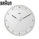 ブラウン 掛時計 BRAUN ブラウン掛時計 BC17W クロック アナログ掛け時計 WALL CLOCK ユニセックス ホワイト クオーツ(静音設計 スイープ...