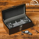 エスプリマ 木製ボックス 腕時計ケース Esprima Woodcase 収納ボックス クルミ木目 4本収納 メンズ ES-5304WD 男性 クルミ木目 人気...