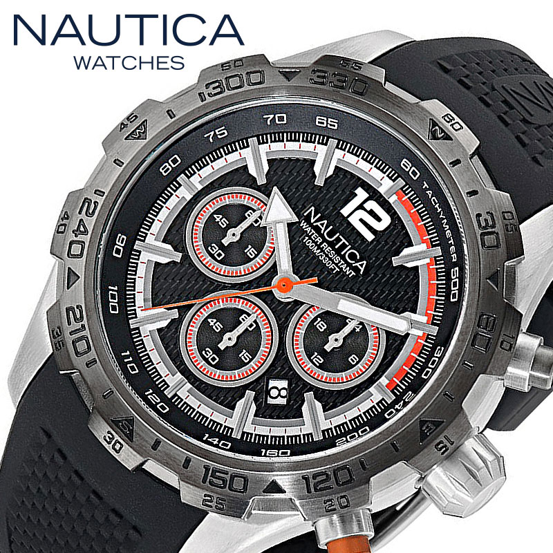 ノーティカ 腕時計 NAUTICA NST 時計 エヌエスティー メンズ WNANAPNSS402 男性 BLACK/ORANGE/WHITE(ブラック/オレンジ/ホワイト) BLACK(ブラック) 人気 おすすめ おしゃれ ブランド プレゼント クリスマス ギフト