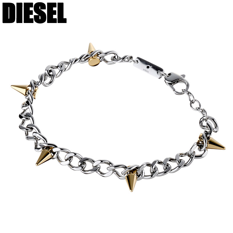 ディーゼル ブレスレット DIESEL DX1453931 クリスマス プレゼント メンズ 男性 アクセサリー アクセ シルバー ゴールド ブランド シンプル ステンレススティール 大人 人気 おすすめ おしゃれ 彼氏 父 お父さん 旦那 夫 友達 大学生 高校生 中学生 息子 甥 誕生日プレゼント