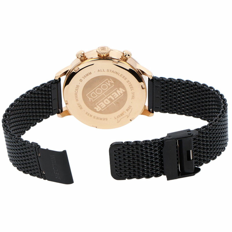 【75%OFF半額 36520円引】 ウェルダー 腕時計 WELDER 時計 ムーディー Moody メンズ ブルー系（偏光ガラス） WWRC636 人気 おすすめ おしゃれ 光沢感 光映え 光彩 高級感 華やかさ ファッション ビジネス ブランド プレゼント ホワイトデー ギフト