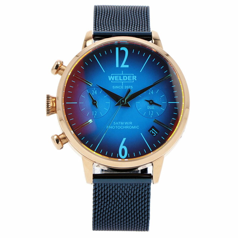 【75%OFF半額 39490円引】ウェルダー 腕時計 WELDER 時計 ムーディー Moody ユニセックス 腕時計 ブルー系（偏光ガラス） WWRC717 人気 おすすめ おしゃれ 光沢感 光映え 光彩 高級感 華やかさ ファッション ビジネス ブランド プレゼント ギフト