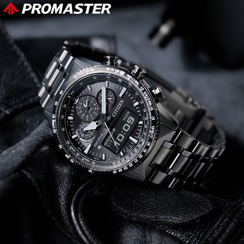 PROMASTER - 【最大28,000円引き】【20％OFF】シチズン 腕時計 プロマスター スカイシリーズ CITIZEN PROMASTER SKY SERIES メンズ 男性 ブラック 時計 ソーラー 防水 シンプル かっこいい カジュアル ビジネス スーツスタイル JV2005-58E おしゃれ ブランド プレゼント 【正規品】