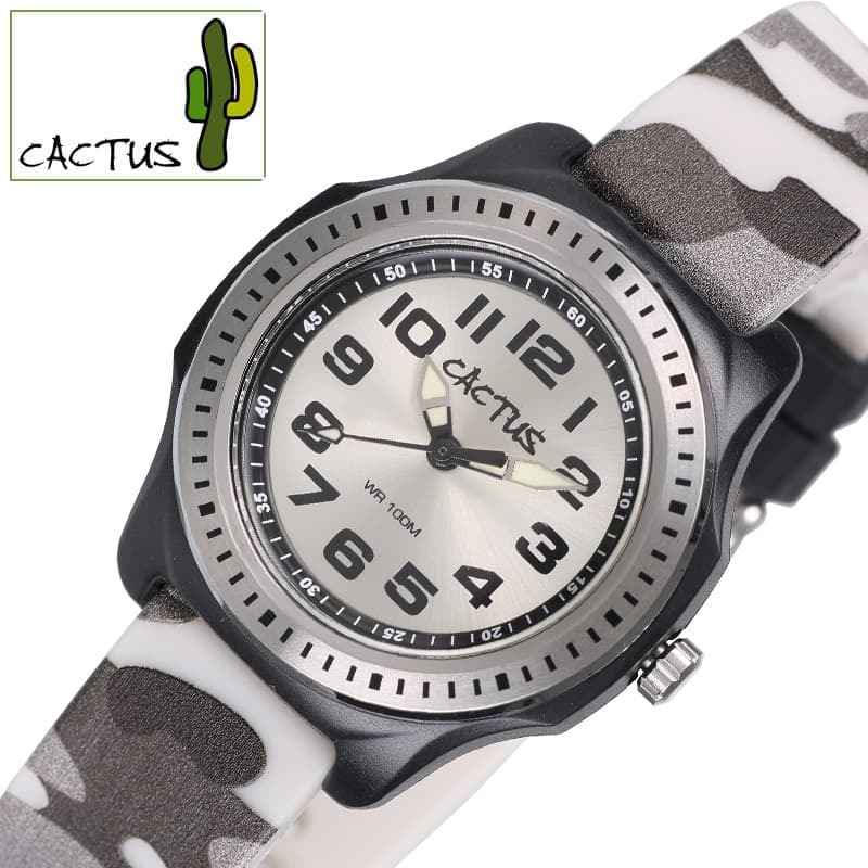カクタス 腕時計 CACTUS 時計 タイムピース Time Piece キッズ シルバー キッズウォッチ キッズ腕時計 ..