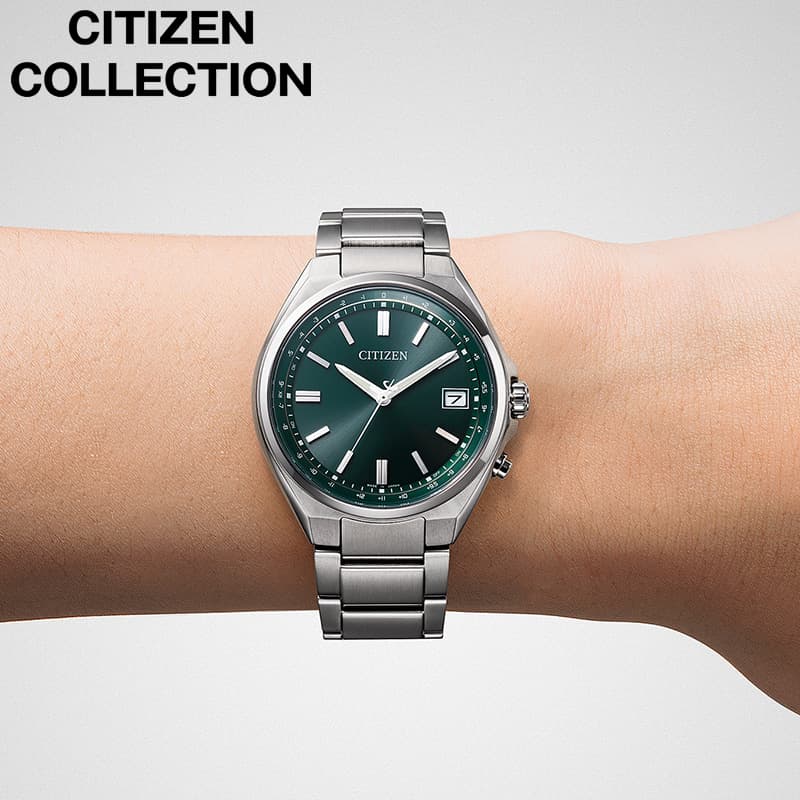 乐天商城 - シチズン 腕時計 CITIZEN 時計 シチズンコレクション COLLECTION メンズ グリーン 電波 ソーラー チタン ベルト シルバー 防水 CB1160-55W シンプル カジュアル かっこいい ビジネス ファッション おすすめ おしゃれ ブランド プレゼント ギフト 新社会人 入学 卒業