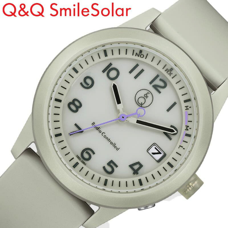 シチズン キューアンドキュー スマイルソーラー 腕時計 CITIZEN Q＆Q smilesolar 時計 ソーラーメイト電波 SolarMate Radio Controlled レディース グレー 電波 ソーラー D08A-004VK シンプル カジュアル おすすめ おしゃれ ブランド プレゼント ギフト ホワイトデー