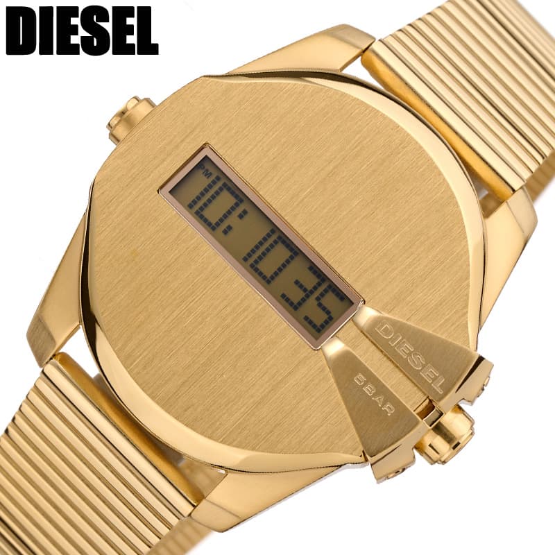 ディーゼル 腕時計 DIESEL 時計 ユニセックス メンズ レディース ステンレス メタル 液晶 デジタル DZ1961 シンプル カジュアル かっこいい ストリート ファッション ゴールド 大学生 社会人 彼氏 夫 息子 父 恋人 夫婦 おしゃれ ブランド プレゼント 新社会人 卒業 入学