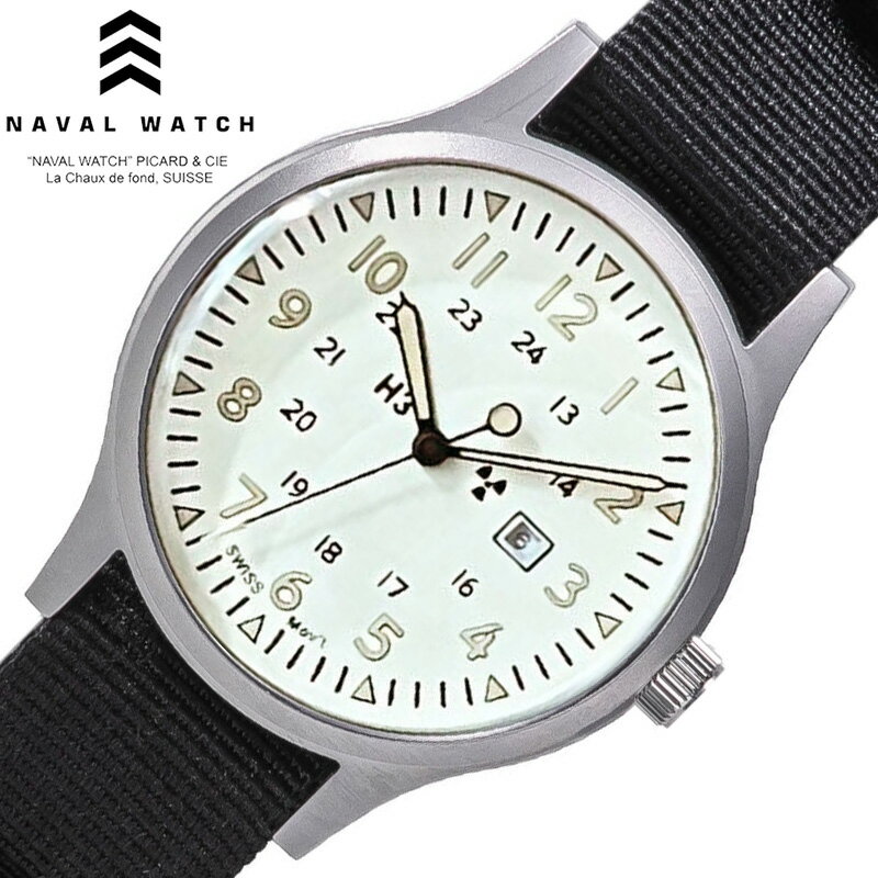 乐天商城 - ナバルウォッチ 腕時計 NAVAL WATCH 時計 USアーミー US Army Type メンズ アイボリー ナイロン ベルト ブラック 軽量 軽い MIL-01C シンプル カジュアル ビジネス アウトドア ミリタリー ファッション 実用性 おしゃれ ブランド プレゼント 贈り物 新社会人 卒業 入学