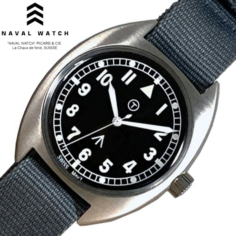 乐天商城 - ナバルウォッチ 腕時計 NAVAL WATCH 時計 英国空軍仕様 Royal Air Force type メンズ ブラック ナイロン ベルト グレー 軽量 軽い MIL-02A シンプル カジュアル ビジネス スーツスタイル アウトドア ファッション 実用性 おしゃれ ブランド プレゼント 新社会人 卒業 入学