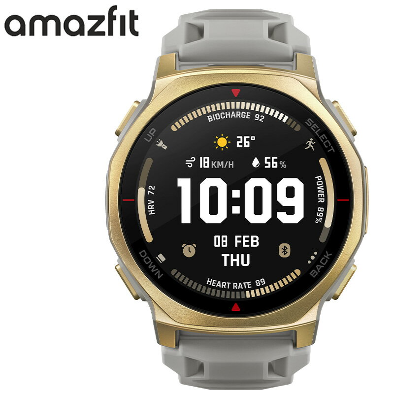 乐天商城 - アマズフィット 腕時計 AMAZFIT スマートウォッチ ティーレックスプロ T-REX3 PRO メンズ ブラック シリコン ベルト グレー SP170079-C243 シンプル カジュアル アウトドア ランニング スポーツ 防水 睡眠 健康管理 実用性 おしゃれ ブランド プレゼント 卒業 入学 母の日