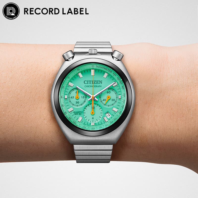 乐天商城 - シチズン 腕時計 CITIZEN 時計 レコードレーベル RECORD LABEL メンズ グリーン ステンレス メタル ベルト シルバー AN3660-73X シンプル カジュアル かっこいい ファッション 記念日 誕生日 彼氏 夫 恋人 夫婦 おしゃれ ブランド プレゼント 新社会人 卒業 入学