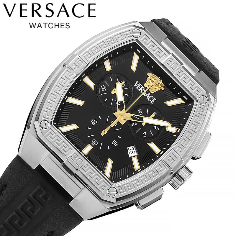 Rakuten - ヴェルサーチ 腕時計 VERSACE 時計 スポーティークロノ SPORTY CHRONO メンズ VESP00124 男性 ブラック 人気 おすすめ おしゃれ ブランド プレゼント ギフト