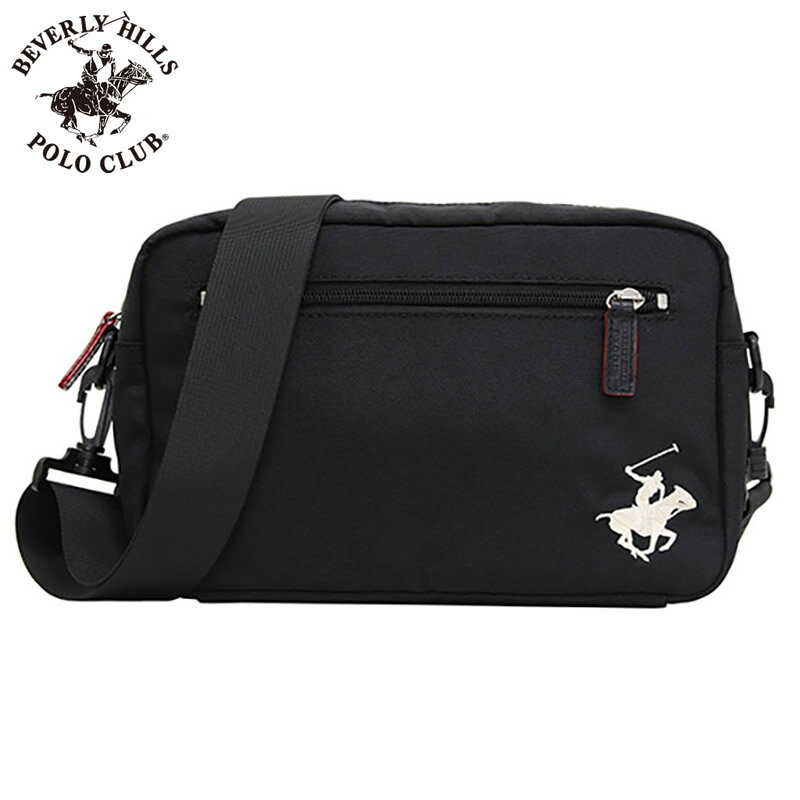 Rakuten - ビバリーヒルズ ポロ クラブ 鞄 BEVERLY HILLS POLO CLUB ショルダーバッグ ブラック ホワイト 男性 向け メンズ BHC005-BK 人気 おすすめ おしゃれ ブランド プレゼント ギフト