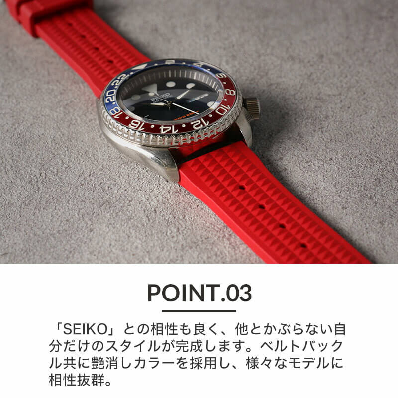楽天市場】セイコー SEIKO 対応 MOD FKM VINTAGE RUBBER STRAP