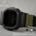 G-SHOCK ジーショック 対応 ベルト MOD VELCRO ARMY STRAP ベルクロ アーミー ストラップ 腕時計 Gショック ナイロンベルト ベロクロ 時計 マジックテープ バンド ミリタリー アウトドア 金属 アレルギー 時計ベルト 腕時計ベルト 替えベルト 替えバンド カスタム パーツ