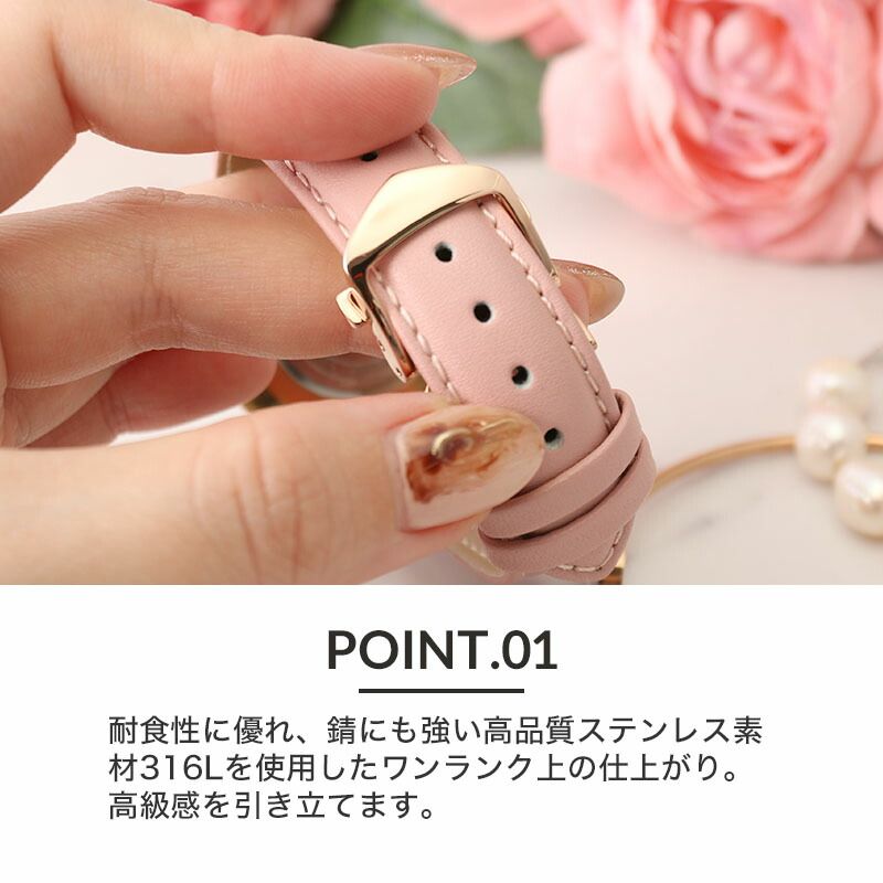簡単着脱で落下を防止 Dバックル 三つ折れ タイプ ディー バックル 高品質 留め具 尾錠 片開き ゴールド プッシュ式 時計ベルト 時計バンド 腕時計 ベルト 高級 時計 交換 幅 20mm 18mm 16mm 14mm 12mm レディース 女性 バンビ Bambi 316L ホワイトデー ギフト