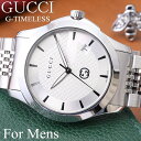 グッチ 腕時計 GUCCI 時計 Gタイムレス G-TIMELESS メンズ YA1264174 男性 ホワイト シルバー イタリア ブランド 高級 ファッション 仕事 大人 白 メタル ベルト バンド スーツ 夫 旦那 父 退祝い プレゼント ギフト 記念日 誕生日