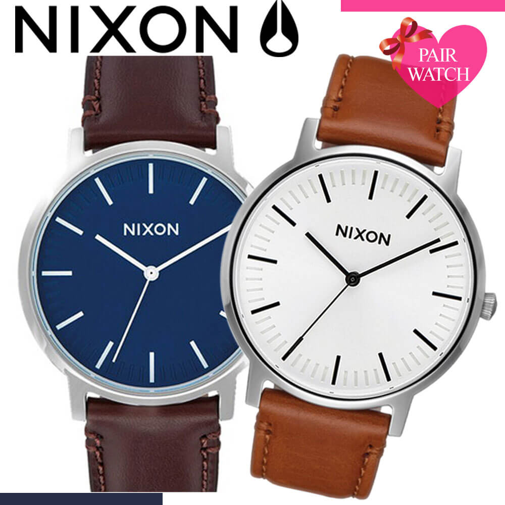 ペア価格 ペアウォッチ ニクソン 腕時計 NIXON 時計 ポーター レザー PORTER LEATHER 人気 ブランド ネイビー ブルー 青 革ベルト 恋人 カップル ペア おそろい シンプル 彼女 彼氏 夫婦 結婚 記念日 誕生日 新生活 プレゼント ギフト 観光 旅行 遠足 入学 卒業