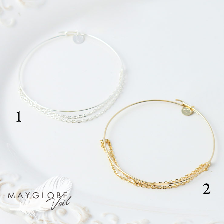 MAYGLOBE Veil メイグローブヴェール おしゃれ クリスマス プレゼント かわいい レディース ゴールド シルバー 女性 用 きらきら ブレスレット ...