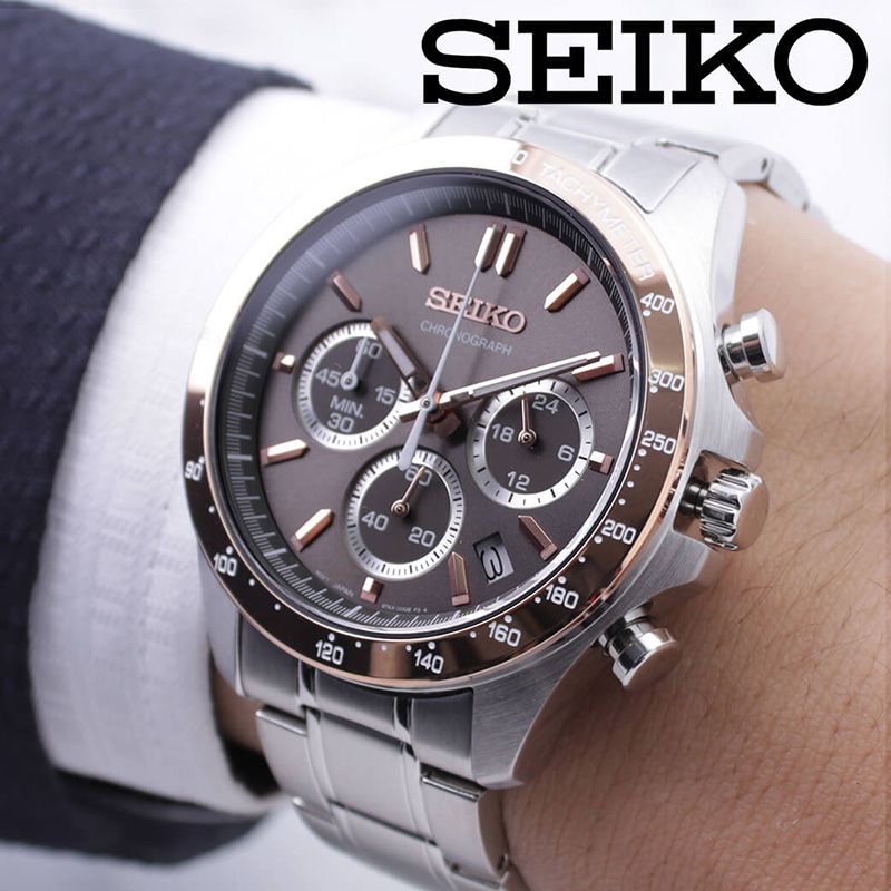 セイコー腕時計 SEIKO時計 SEIKO 腕時計 セイコー 時計 メンズ ブラウン SBTR026 [ 旦那 夫 彼氏 ビジネス 仕事 スーツ クロノ クロノグラフ フォーマル 就活 高級感 カジュアル おしゃれ メタル ] 新生活 プレゼント ギフト 2022