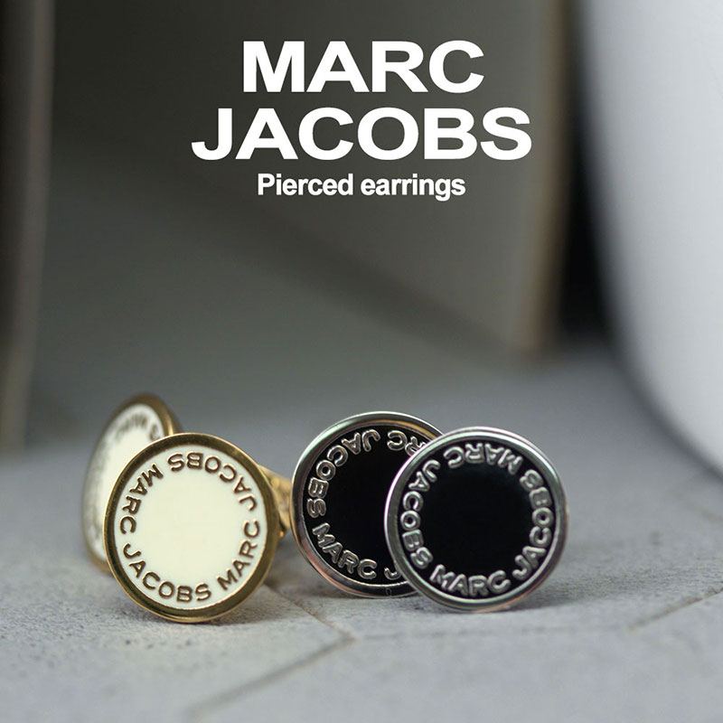 MARC JACOBS マーク ジェイコブス ピアス アクセサリー ディスク エナメル LOGO DISC レディース M0008544-106 シンプル 小さめ おしゃれ 彼女 30代 40代 ペア おそろい 彼氏 記念日 プレゼント ギフト 2022