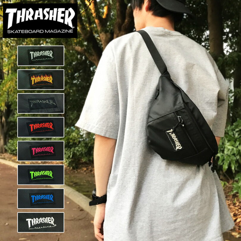 スラッシャー THRASHER ウエストポーチ ウエストバッグ ショルダーバッグ ゆうパケット ショルダーポーチ メッセンジャーバッグ ミニバッグ ブランド メンズ レディース メッシュ 斜めがけ