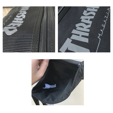 【ゆうパケット送料無料】 スラッシャー THRASHER サコッシュ ショルダーバッグ ショルダーポーチ ウエストポーチ ウエストバッグ メッセンジャーバッグ ミニバッグ ブランド メンズ レディース メッシュ 斜めがけ かっこいい かわいい 小さめ THRSG114 THRSG-114