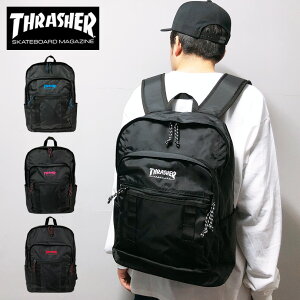 スラッシャー THRASHER リュック メンズ レディース 通学 大容量 男子 女子 中学生 高校生 部活 入学 大学生 バッグ リュックサック ブランド かわいい おしゃれ 軽量 送料無料 通勤 丈夫 バックパック おしゃれ ストリート スケボー THR138