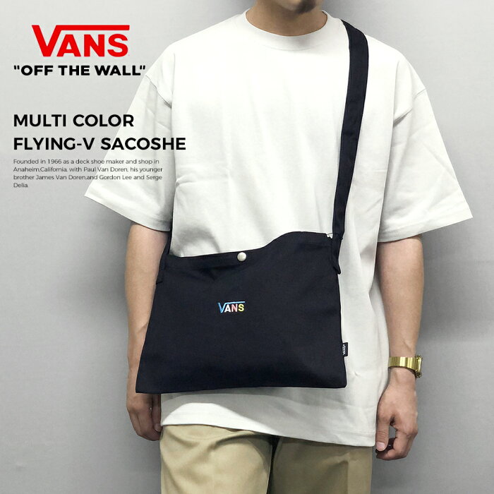 VANS トートバッグ サコッシュ ゆうパケット送料無料 ブランド ミニ MULTI COLOR FLYING-V SACOSHE 肩掛け スケート スケーター リュック メンズ レディース 学生 メンズ レディース キャンバス