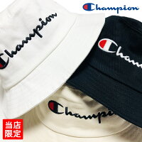 チャンピオン バケットハット Champion 別注 バケハ バケット キャップ ロゴ CAP ブラック ホワイト ベージュ 帽子 メンズ レディース ストリート