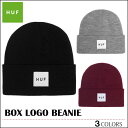 【ゆうパケット送料無料】 HUF ニット帽 キャップ ハフ ビーニー ライトグレー BOX LOGO BEANIE cap ワッチキャップ スケート ニットキャップ 入学 新生活