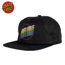 【残り僅か30％オフ中】サンタクルーズ キャップ SANTA CRUZ SANTACRUZ 送料無料 ブランド メンズ レディース ブラック MULTI STRIP SNAPBACK LOW PROFILE HAT ロゴ スケート ストリート