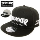 スラッシャー 帽子 メンズ 【15％オフ中】 スラッシャー ストレートキャップ THRASHER ベースボールキャップ 帽子 メンズ レディース ブランド 送料無料 BBキャップ cap マグロゴ MAGLOGO スナップバック ブラック グレー プレゼント