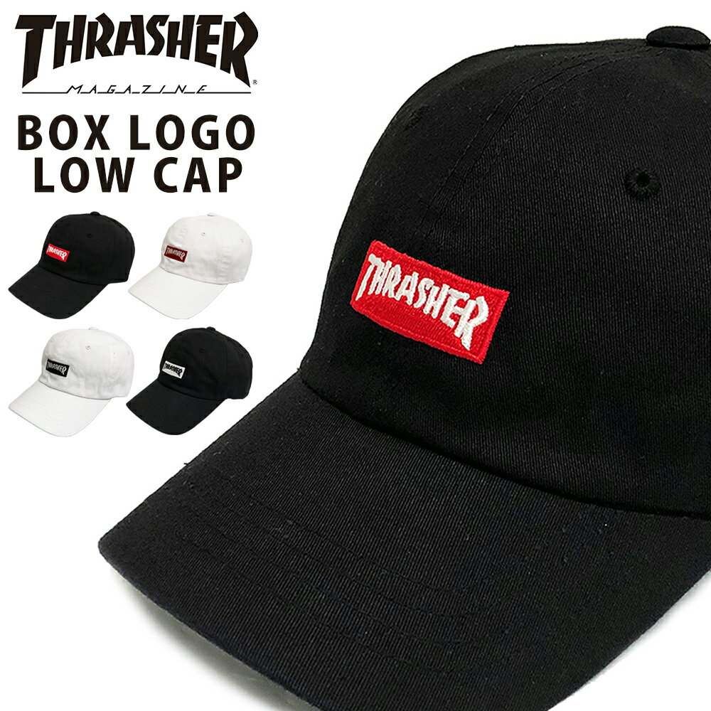 スラッシャー 帽子 メンズ スラッシャー キャップ ローキャップ THRASHER 帽子 メンズ レディース ブランド cap ボックスロゴ ゆうパケット MAG マグ ストリート スケボー コットンキャップ LOWキャップ